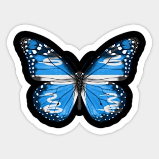 Martiniquais Flag  Butterfly - Gift for Martiniquais From Martinique Sticker